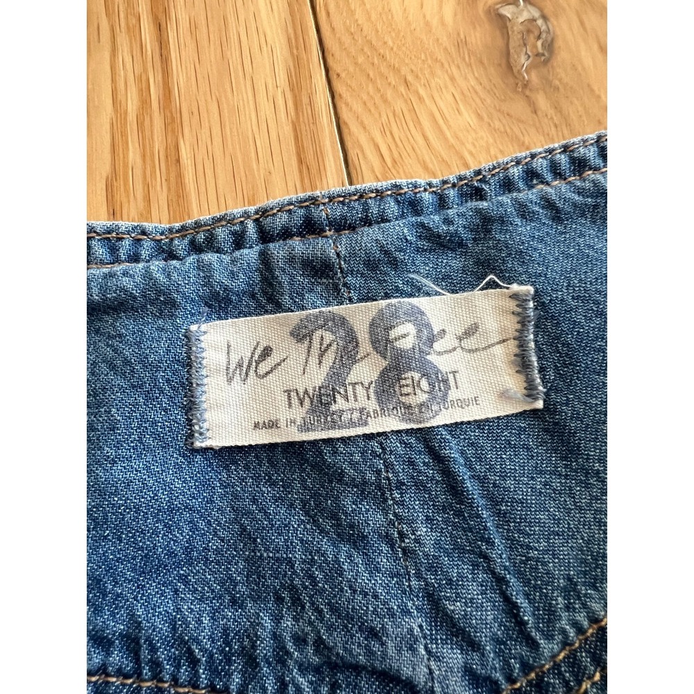 Free People Juniper Wide Leg Palazzo Denim Jeans Mid Rise Womens Size 28 - Picture 7 of 9